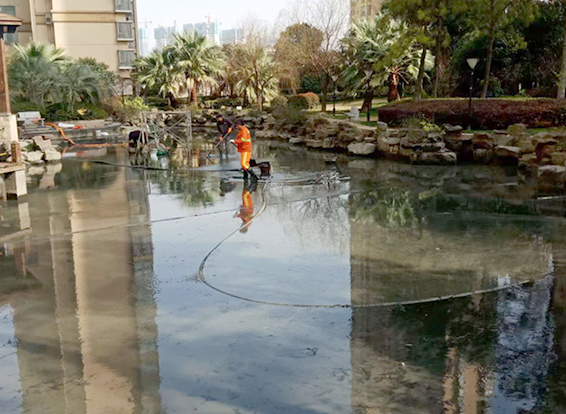 夏津景观池淤泥清理